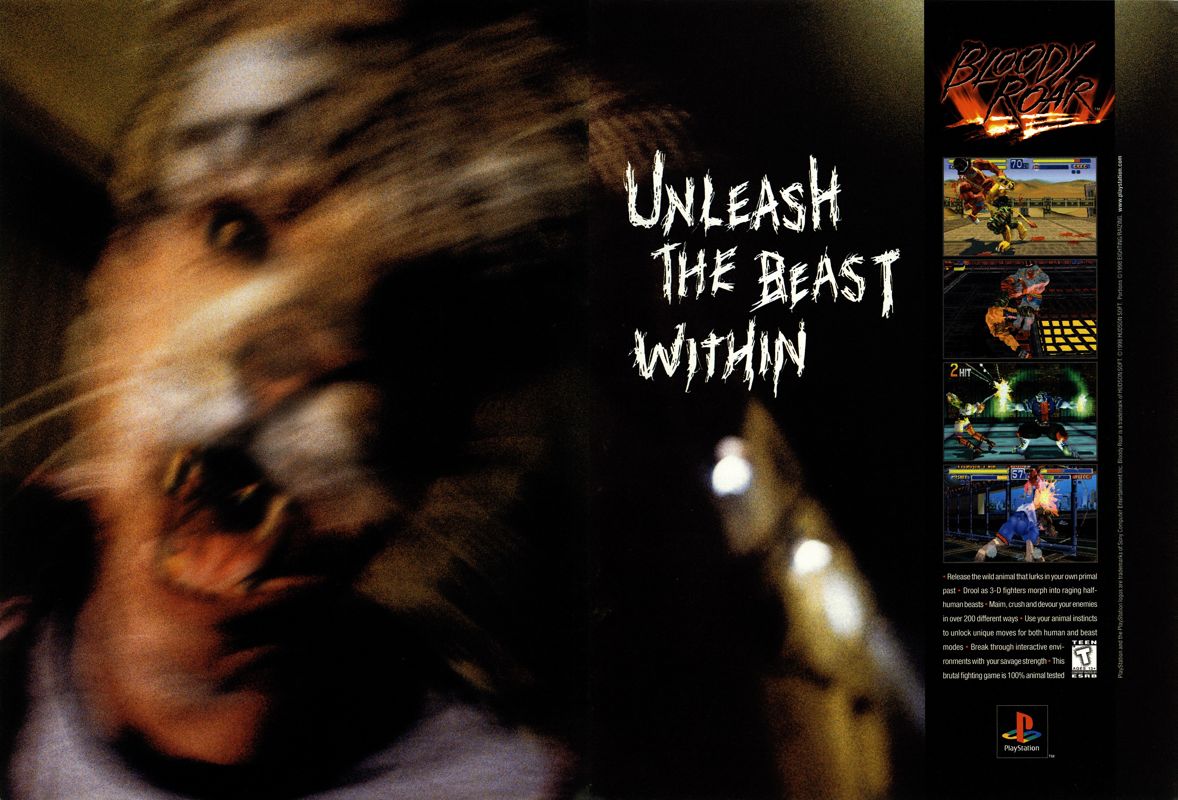 Bloody Roar Magazine Advertisement (Magazine Advertisements): Next Generation (U.S.) Issue #40 (April 1998)