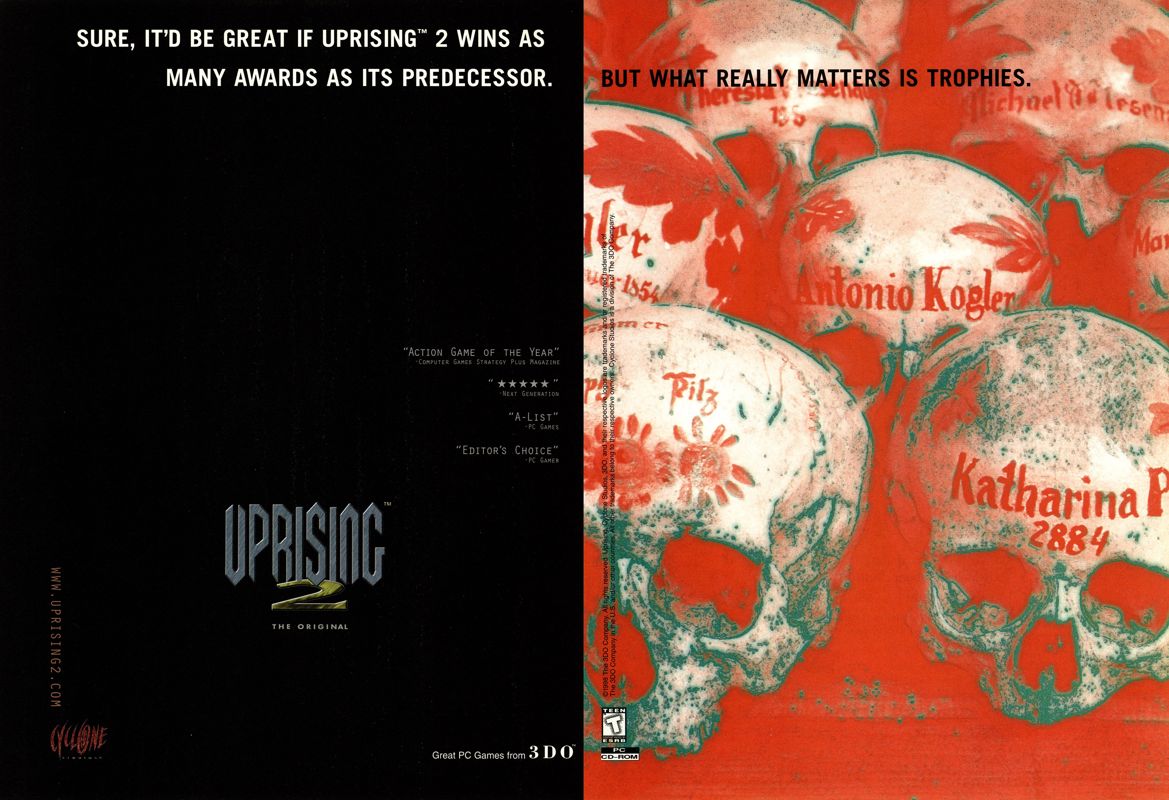 Uprising 2: Lead and Destroy Magazine Advertisement (Magazine Advertisements): Next Generation (U.S.) Issue #42 (June 1998)