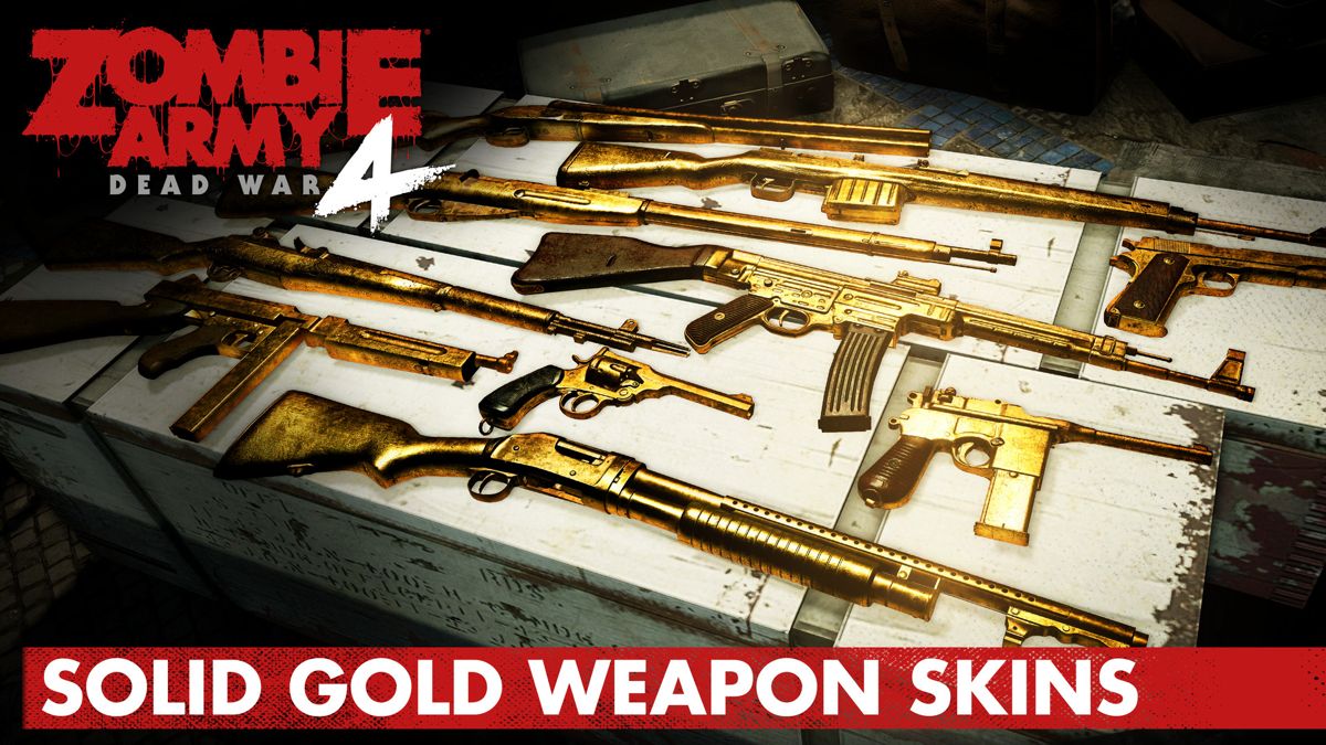 Zombie Army 4: Dead War - Solid Gold Weapon Skins Screenshot (Steam)