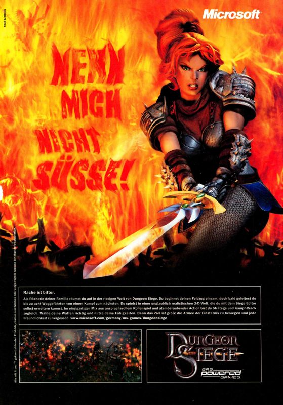 Dungeon Siege Magazine Advertisement (Magazine Advertisements): PC Games (Germany), Issue 06/2002
