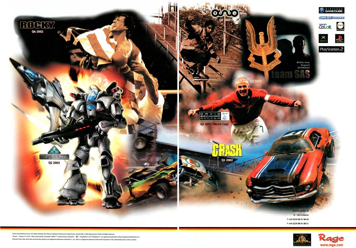 Rocky Magazine Advertisement (Magazine Advertisements): PC Games (Germany), Issue 05/2002