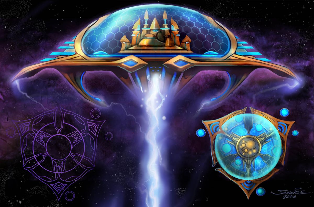 StarCraft II: Wings of Liberty Concept Art (Battle.net (2016)): Protoss - Unit - Mothership 00