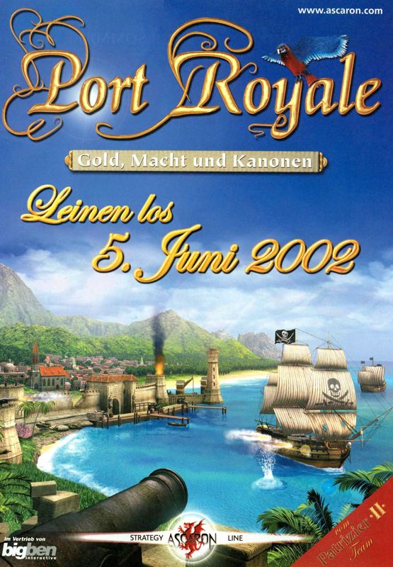 Port Royale Magazine Advertisement (Magazine Advertisements): PC Games (Germany), Issue 05/2002