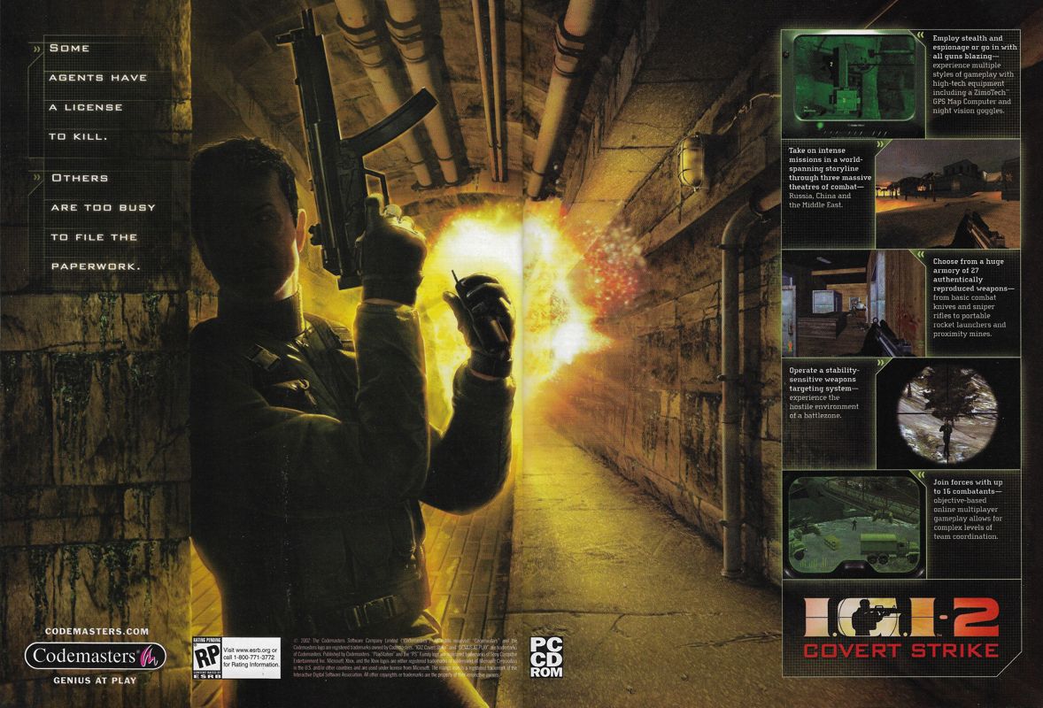 I.G.I-2: Covert Strike Magazine Advertisement (Magazine Advertisements): PC Gamer (United States), Issue 101 (September 2002)
