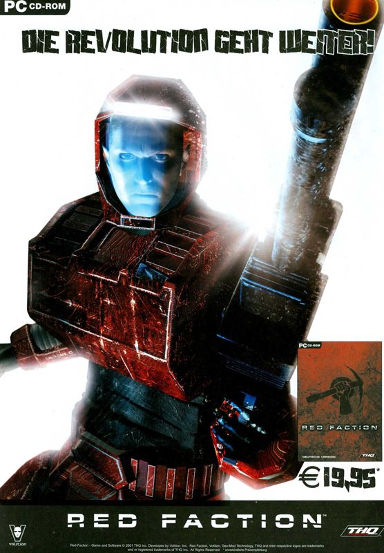 Red Faction Magazine Advertisement (Magazine Advertisements): PC Games (Germany), Issue 09/2002