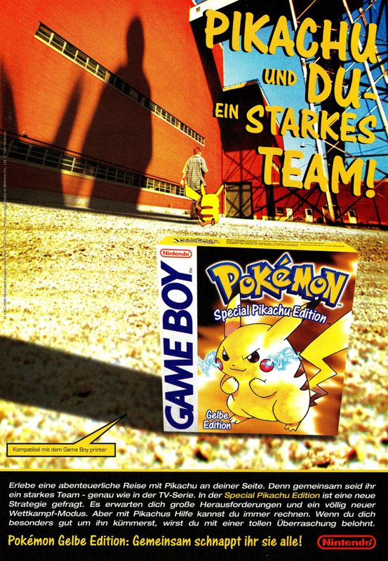 Pokémon Yellow Version: Special Pikachu Edition Magazine Advertisement (Magazine Advertisements): big.N (Germany), Issue 06/2000