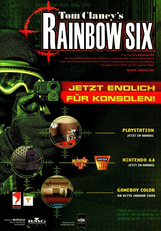 Tom Clancy's Rainbow Six Magazine Advertisement (Magazine Advertisements): big.N (Germany), Issue 01/2000