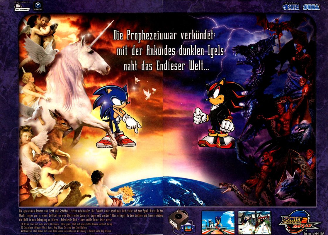 Sonic Adventure 2: Battle Magazine Advertisement (Magazine Advertisements): big.N (Germany), Issue 05/2002