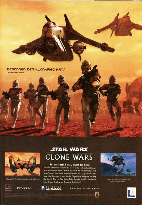 Star Wars: The Clone Wars Magazine Advertisement (Magazine Advertisements): big.N (Germany), Issue 12/2002