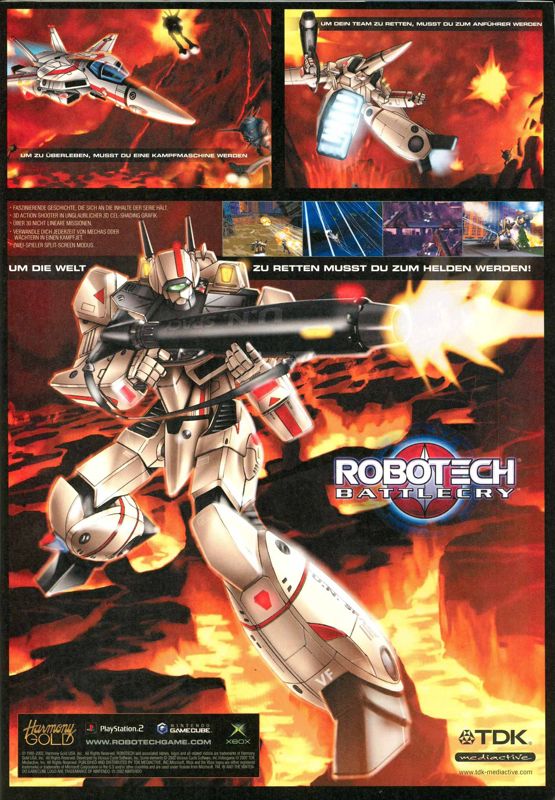 Robotech: Battlecry Magazine Advertisement (Magazine Advertisements): big.N (Germany), Issue 12/2002