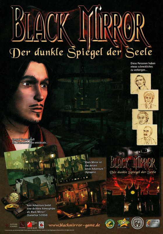 The Black Mirror Magazine Advertisement (Magazine Advertisements): PC Games (Germany), Issue 06/2004