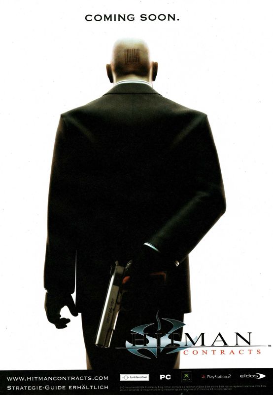 Hitman: Contracts Magazine Advertisement (Magazine Advertisements): PC Games (Germany), Issue 05/2004