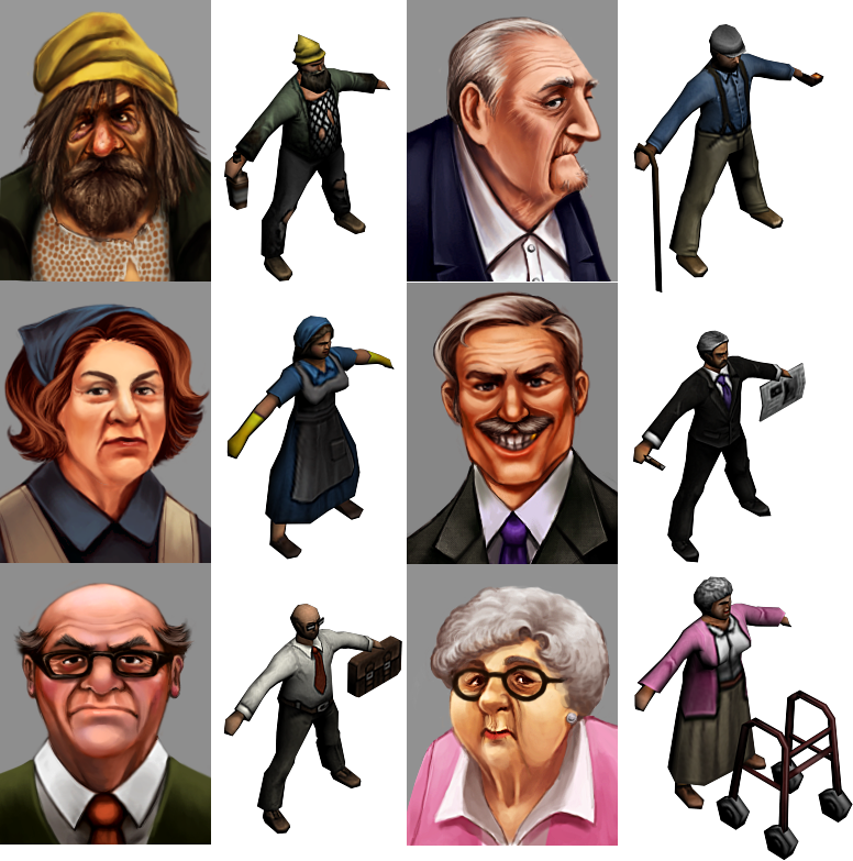 Cities in Motion Concept Art (Cities in Motion Concept Art): Character Portraits