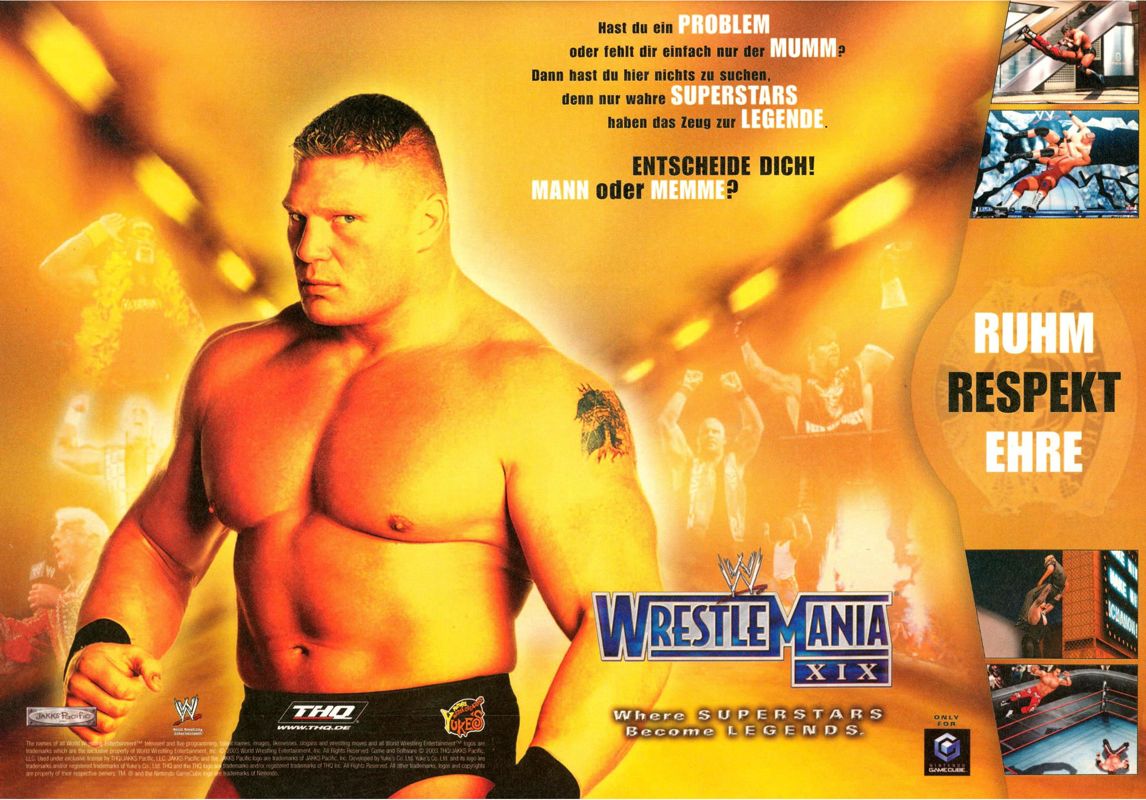 WWE WrestleMania XIX Magazine Advertisement (Magazine Advertisements): N Games (Germany), Issue 10/2003 rotated