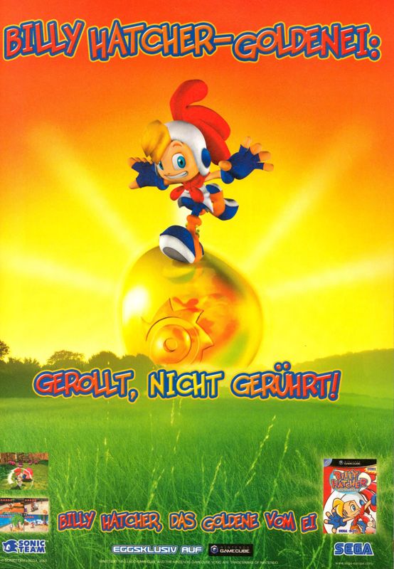 Billy Hatcher and the Giant Egg Magazine Advertisement (Magazine Advertisements): N Games (Germany), Issue 11/2003