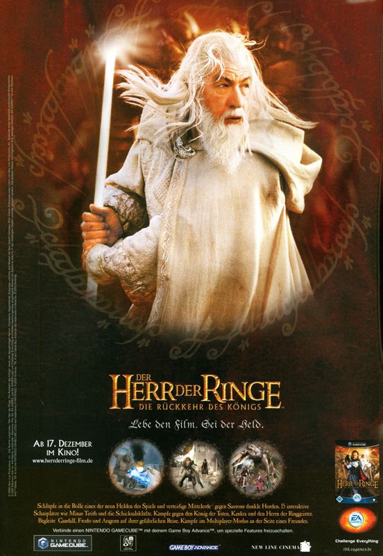 The Lord of the Rings: The Return of the King Magazine Advertisement (Magazine Advertisements): N Games (Germany), Issue 12/2003
