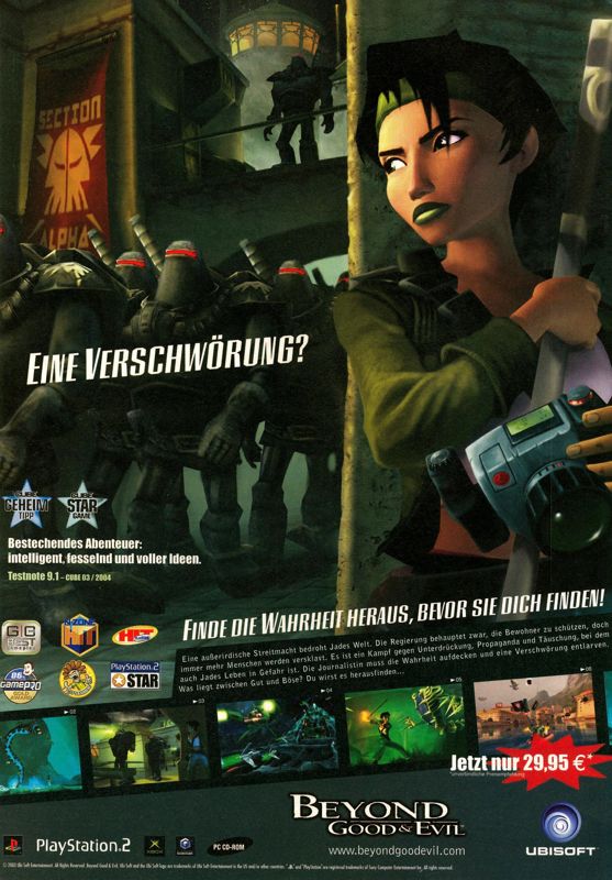 Beyond Good & Evil Magazine Advertisement (Magazine Advertisements): N Games (Germany), Issue 03/2004