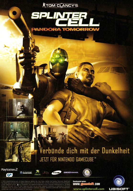 Tom Clancy's Splinter Cell: Pandora Tomorrow Magazine Advertisement (Magazine Advertisements): N Games (Germany), Issue 05/2004