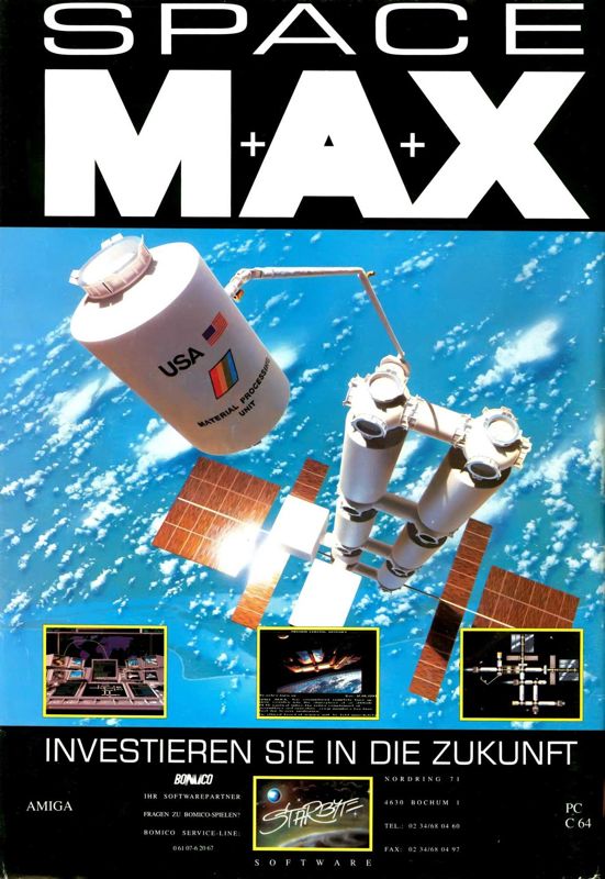 Space M+A+X Magazine Advertisement (Magazine Advertisements): PC Joker (Germany), Issue 03/1992 (May/June)