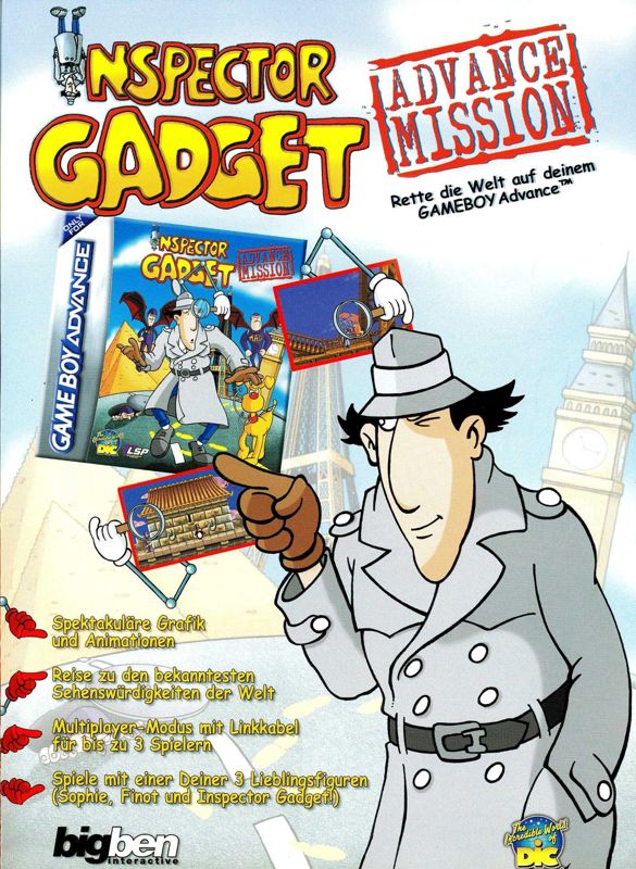 Inspector Gadget: Advance Mission Magazine Advertisement (Magazine Advertisements): Advance (Germany), Issue 01/2001