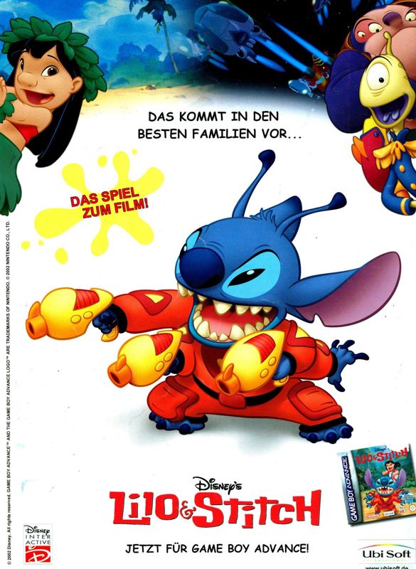 Disney's Lilo & Stitch Magazine Advertisement (Magazine Advertisements): Advance (Germany), Issue 04/2002