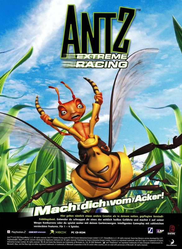 Antz Extreme Racing Magazine Advertisement (Magazine Advertisements): Advance (Germany), Issue 04/2002