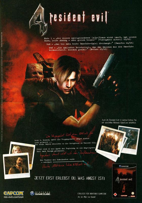 Resident Evil 4 Magazine Advertisement (Magazine Advertisements): N Games (Germany), Issue 02/2005