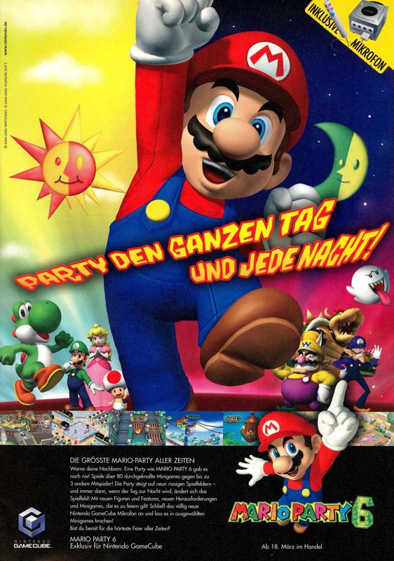 Mario Party 6 Magazine Advertisement (Magazine Advertisements): N Games (Germany), Issue 02/2005