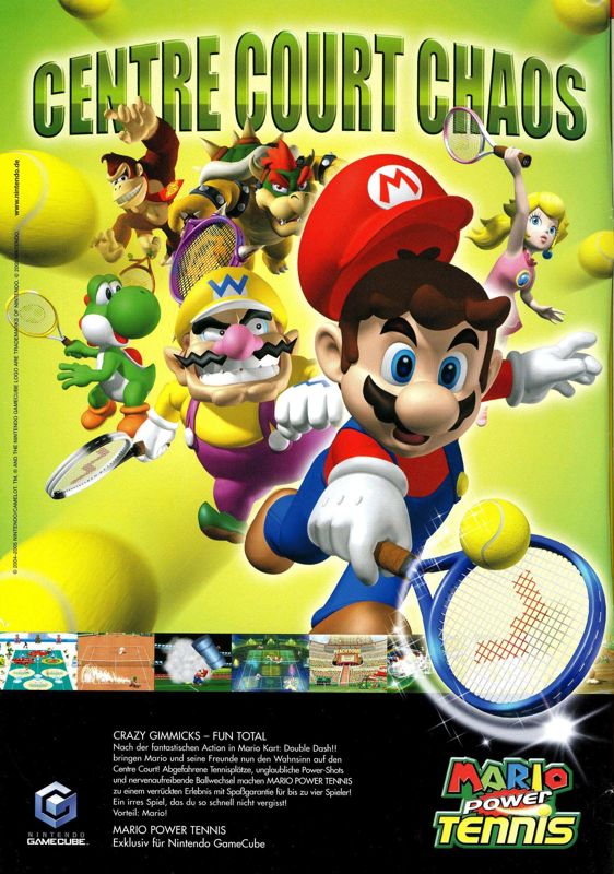 Mario Power Tennis Magazine Advertisement (Magazine Advertisements): N Games (Germany), Issue 02/2005