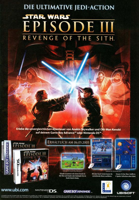 Star Wars: Episode III - Revenge of the Sith Magazine Advertisement (Magazine Advertisements): N Games (Germany), Issue 03/2005