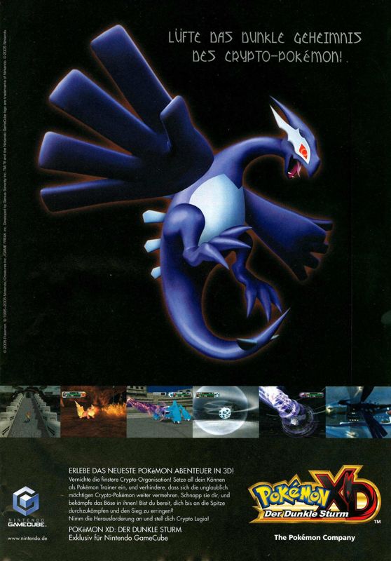 Pokémon XD: Gale of Darkness Magazine Advertisement (Magazine Advertisements): N Games (Germany), Issue 01/2006