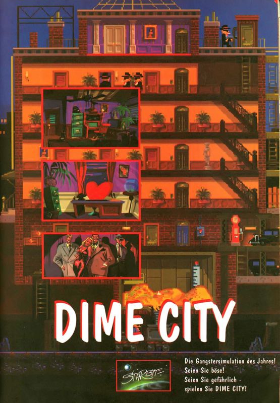 Dime City Avatar (Magazine Advertisements): PC Joker (Germany), Issue 11/1995