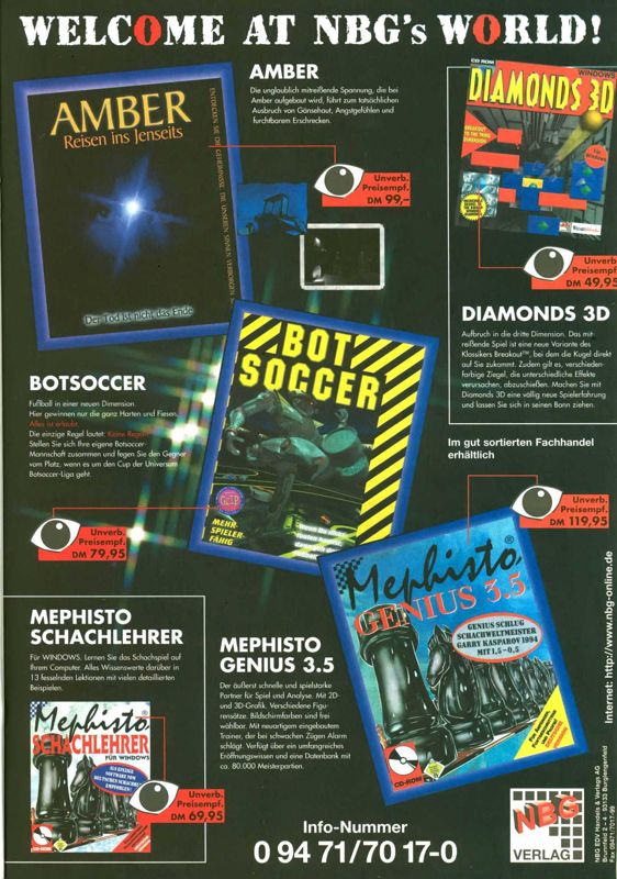 Diamonds 3D Magazine Advertisement (Magazine Advertisements): PC Joker (Germany), Issue 03/1997
