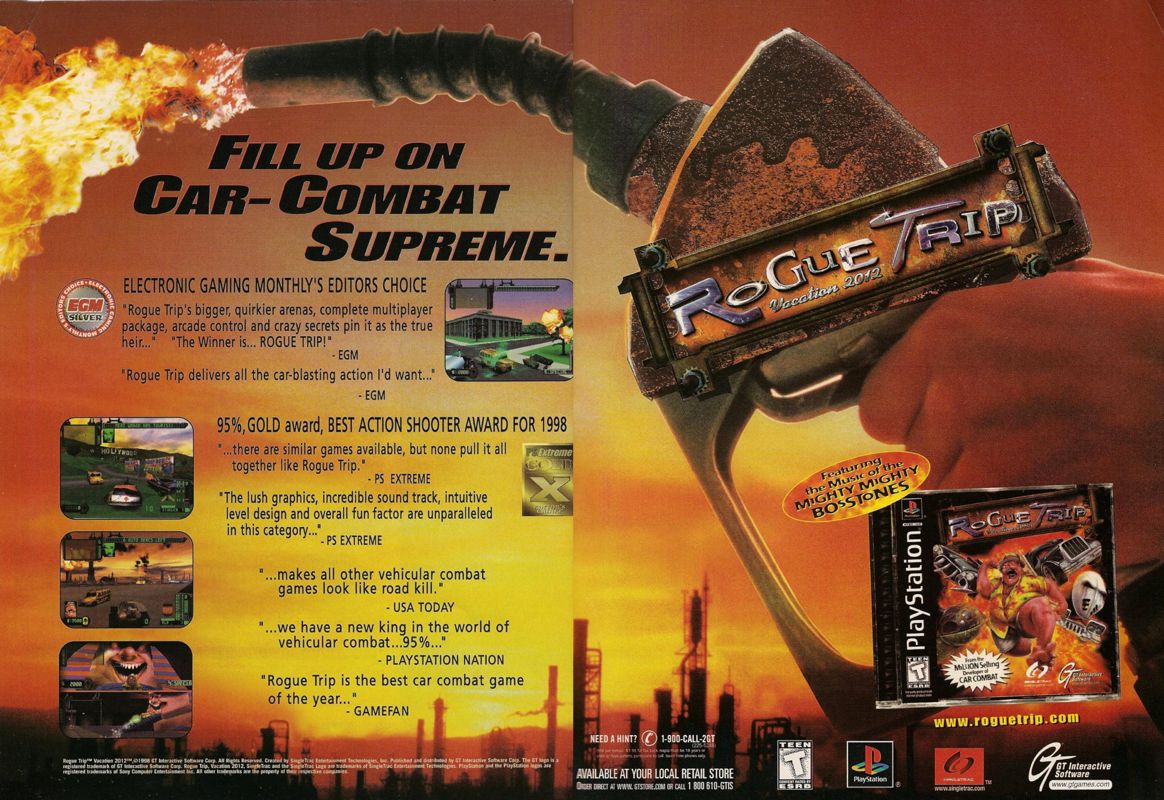 Rogue Trip: Vacation 2012 Magazine Advertisement (Magazine Advertisements): Official U.S. PlayStation Magazine (United States), Volume 2 Issue 7 (April 1999)