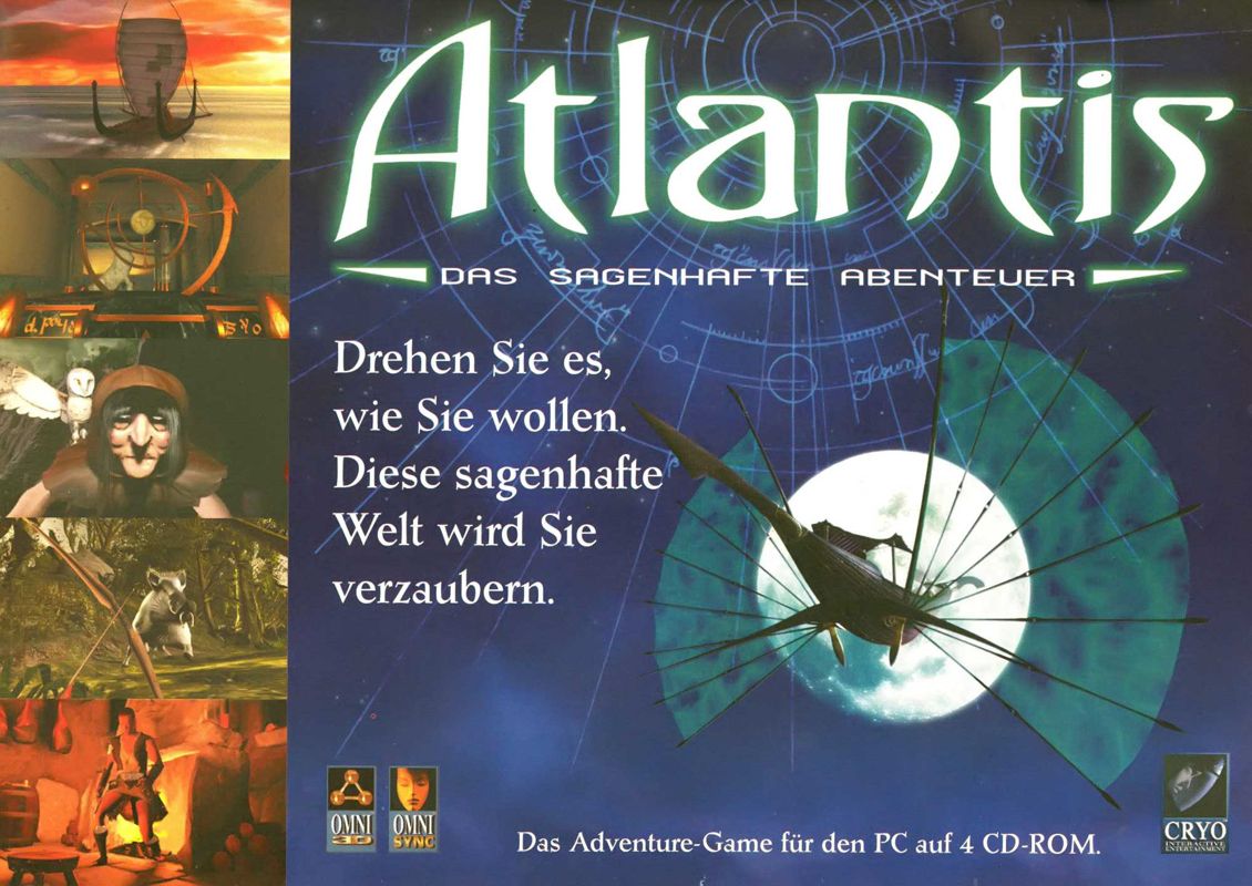 Atlantis: The Lost Tales Magazine Advertisement (Magazine Advertisements): PC Joker (Germany), Issue 05/1997