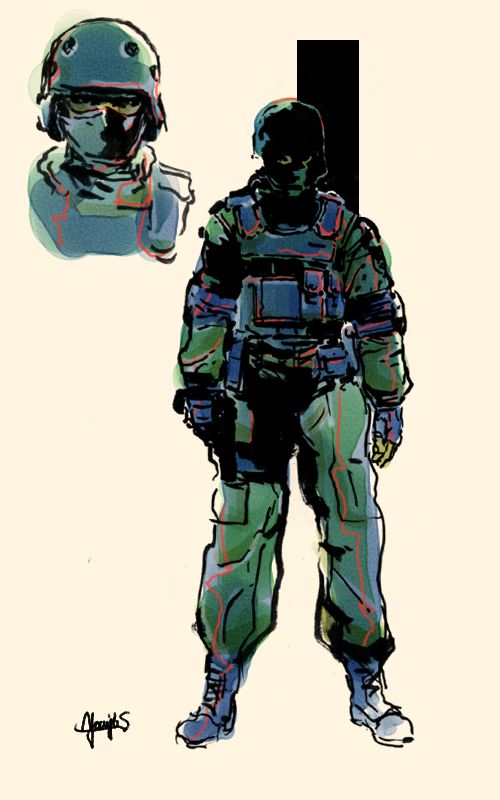 Metal Gear Solid Concept Art (Metal Gear Solid Artwork Vol. 2: Liquid Snake): Guard