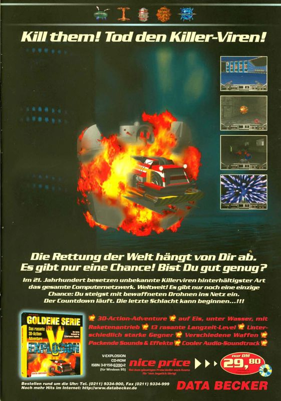 Skaphander: Der Auftrag Magazine Advertisement (Magazine Advertisements): PC Joker (Germany), Issue 02/1998