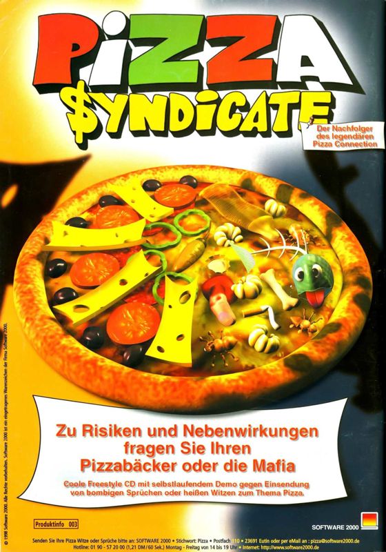 Fast Food Tycoon Magazine Advertisement (Magazine Advertisements): PC Joker (Germany), Issue 09/1998