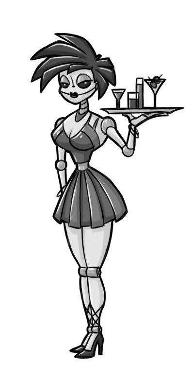 Secret Agent Clank Concept Art (Secret Agent Clank Media Information disc): Waitress