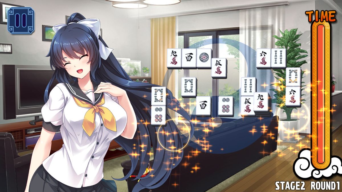 Pretty Girls Mahjong Solitaire: Blue Screenshot (Steam)