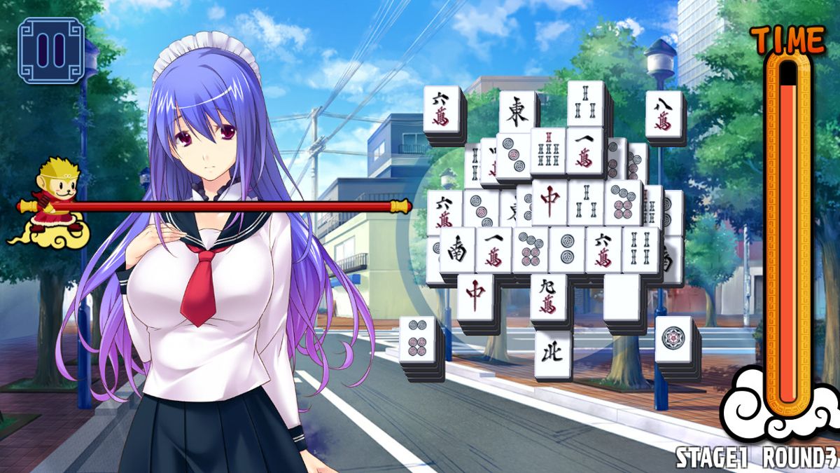 Pretty Girls Mahjong Solitaire: Blue Screenshot (Steam)