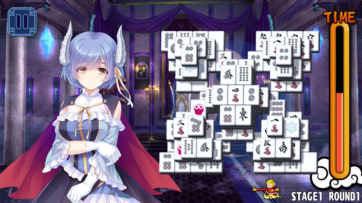 Pretty Girls Mahjong Solitaire: Blue Screenshot (Steam)