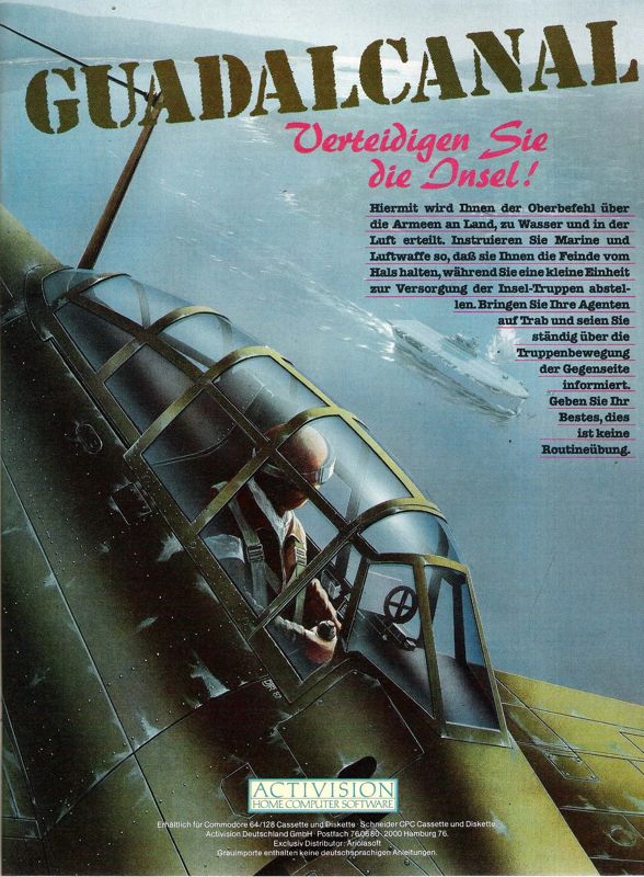 Guadalcanal Magazine Advertisement (Magazine Advertisements): ASM (Germany), Issue 10/1987
