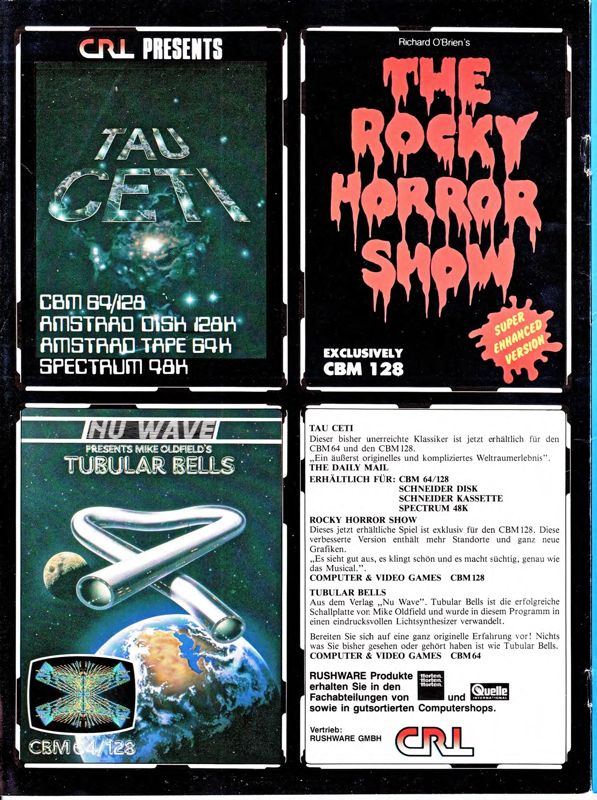 The Rocky Horror Show Magazine Advertisement (Magazine Advertisements): ASM (Germany), Issue 06 (July/August 1986)