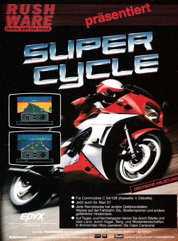 Super Cycle Magazine Advertisement (Magazine Advertisements): ASM (Germany), Issue 01/1987