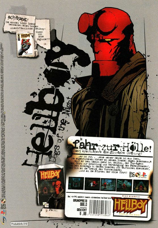 Hellboy: Dogs of the Night Magazine Advertisement (Magazine Advertisements):<br> PC Joker (Germany), Issue 01/2001