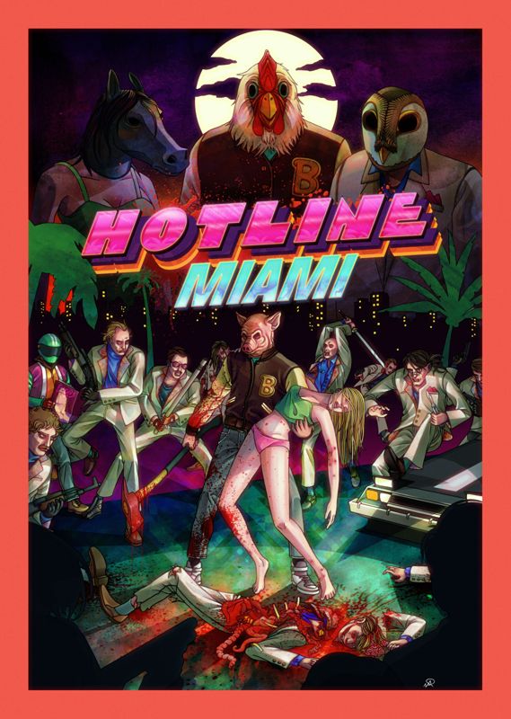 Hotline Miami Other (Official site): Hotline Miami RingaDing. Digital. Illustrated by Niklas Åkerblad. From the author's official page.