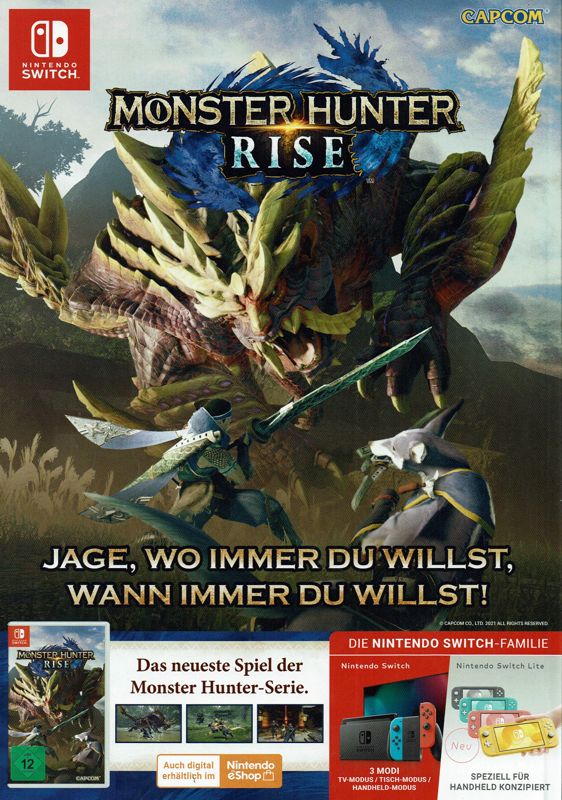 Monster Hunter: Rise Magazine Advertisement (Magazine Advertisements): GameStar (Germany), Issue 04/2021