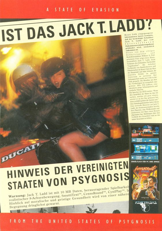 Innocent Until Caught Magazine Advertisement (Magazine Advertisements): PC Player (Germany), Issue 12/1993