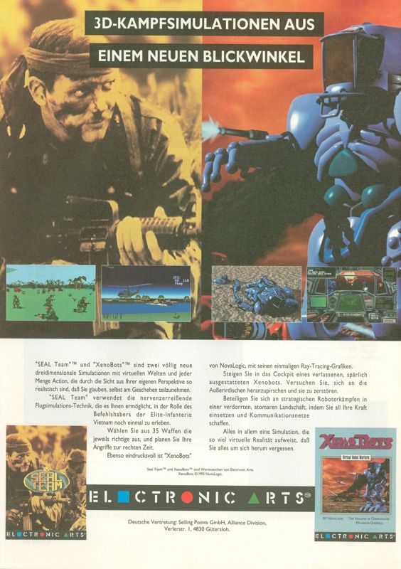 SEAL Team Magazine Advertisement (Magazine Advertisements): PC Player (Germany), Issue 04/1993